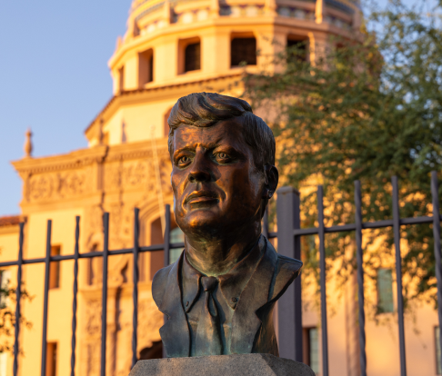 Bust in front of ASU School of Social Work in Tucson